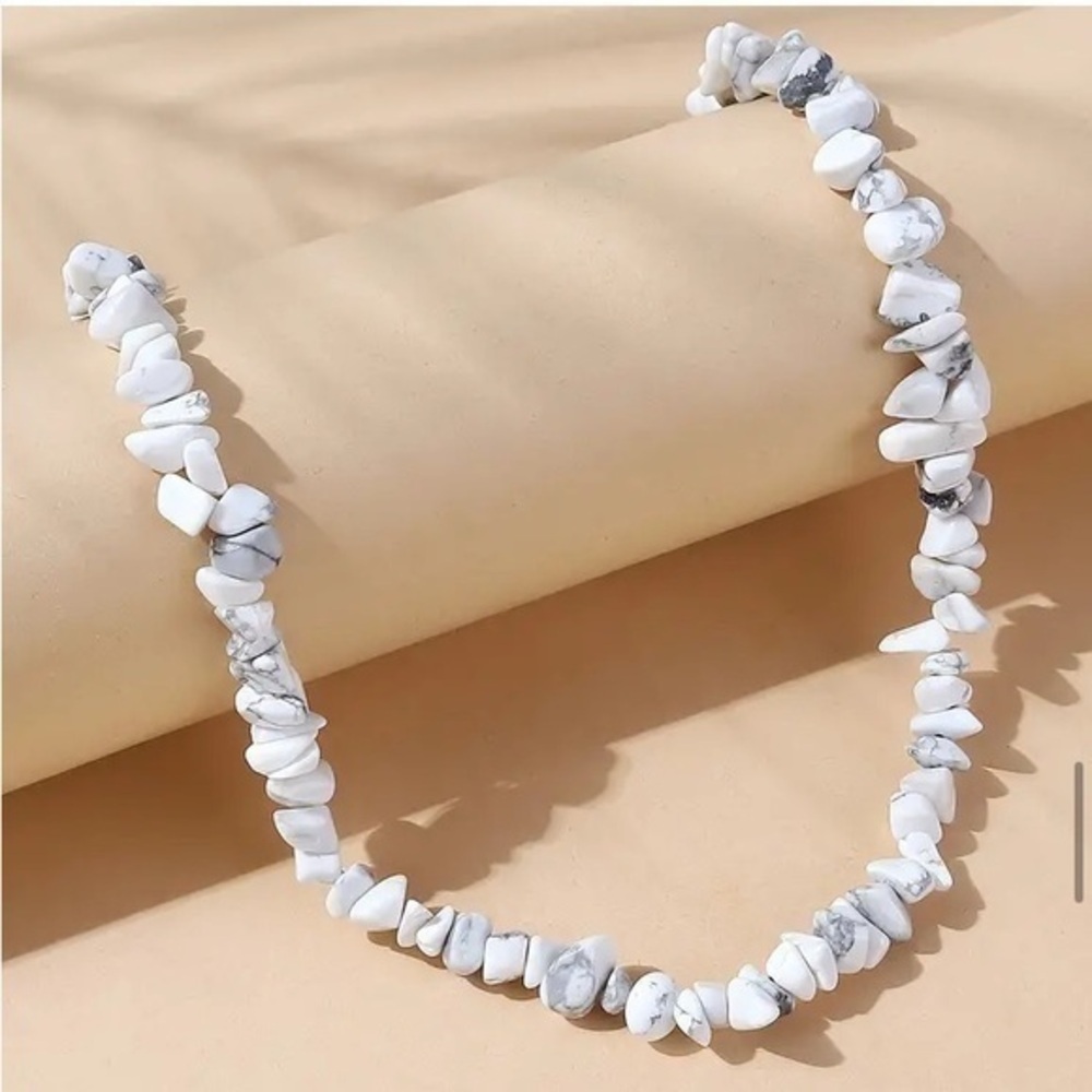 White Turquoise Stone Necklace